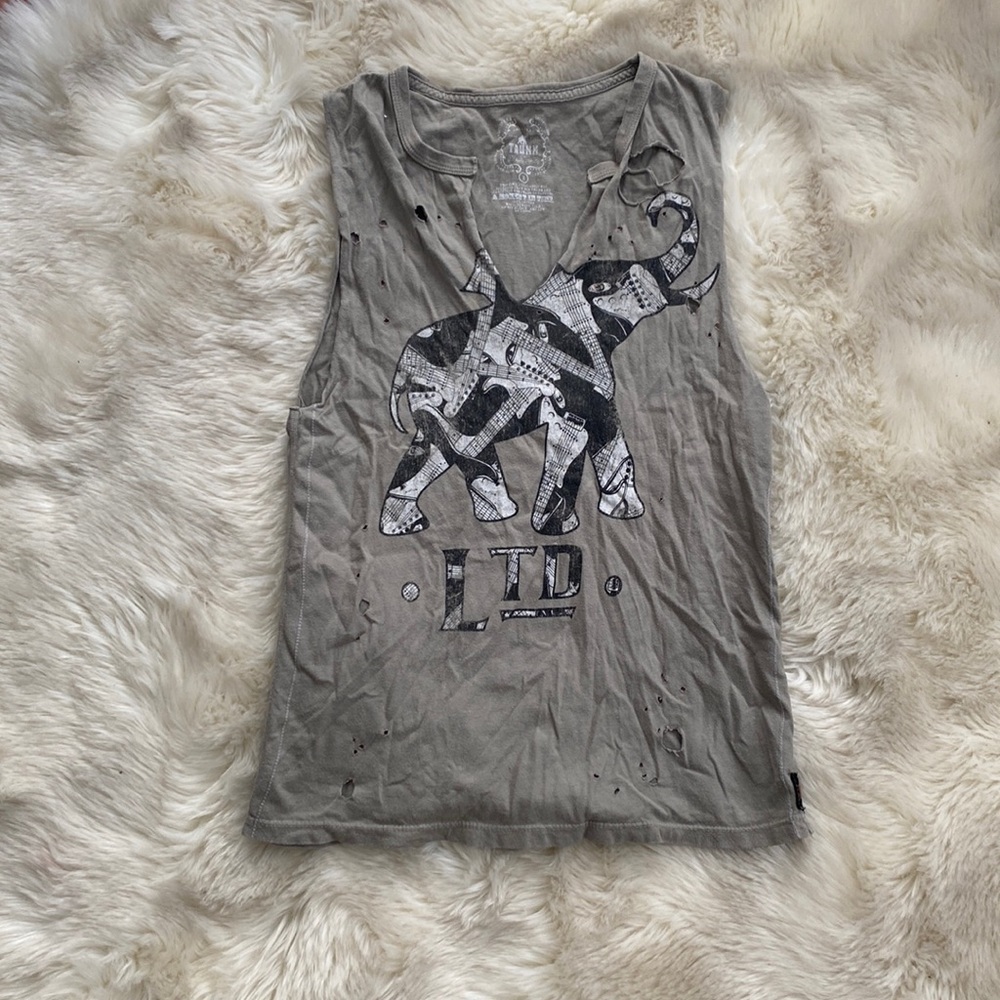 Green loose fit tank